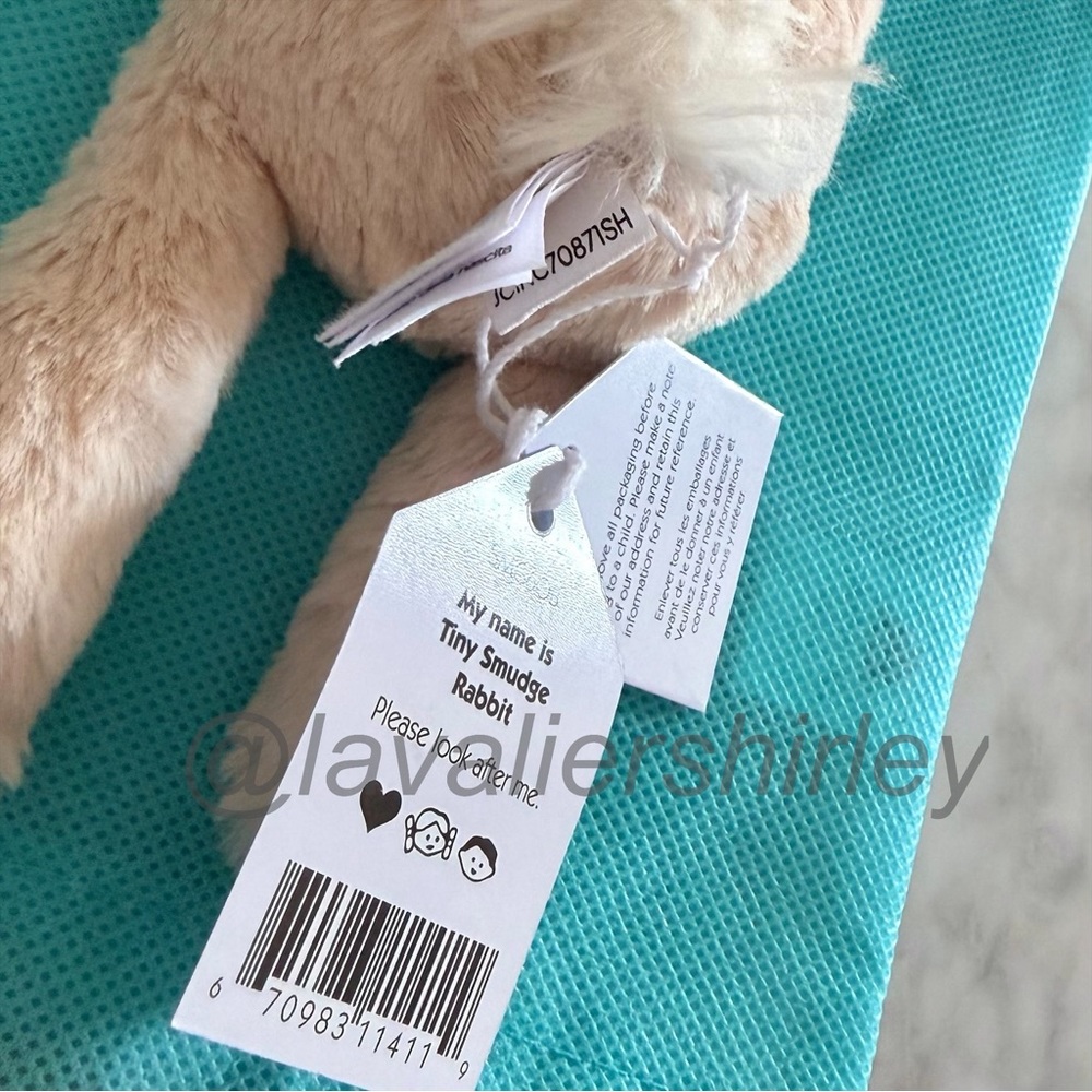 Jellycat Smudge Rabbit Size Tiny NWT Authentic - Picture 6 of 6